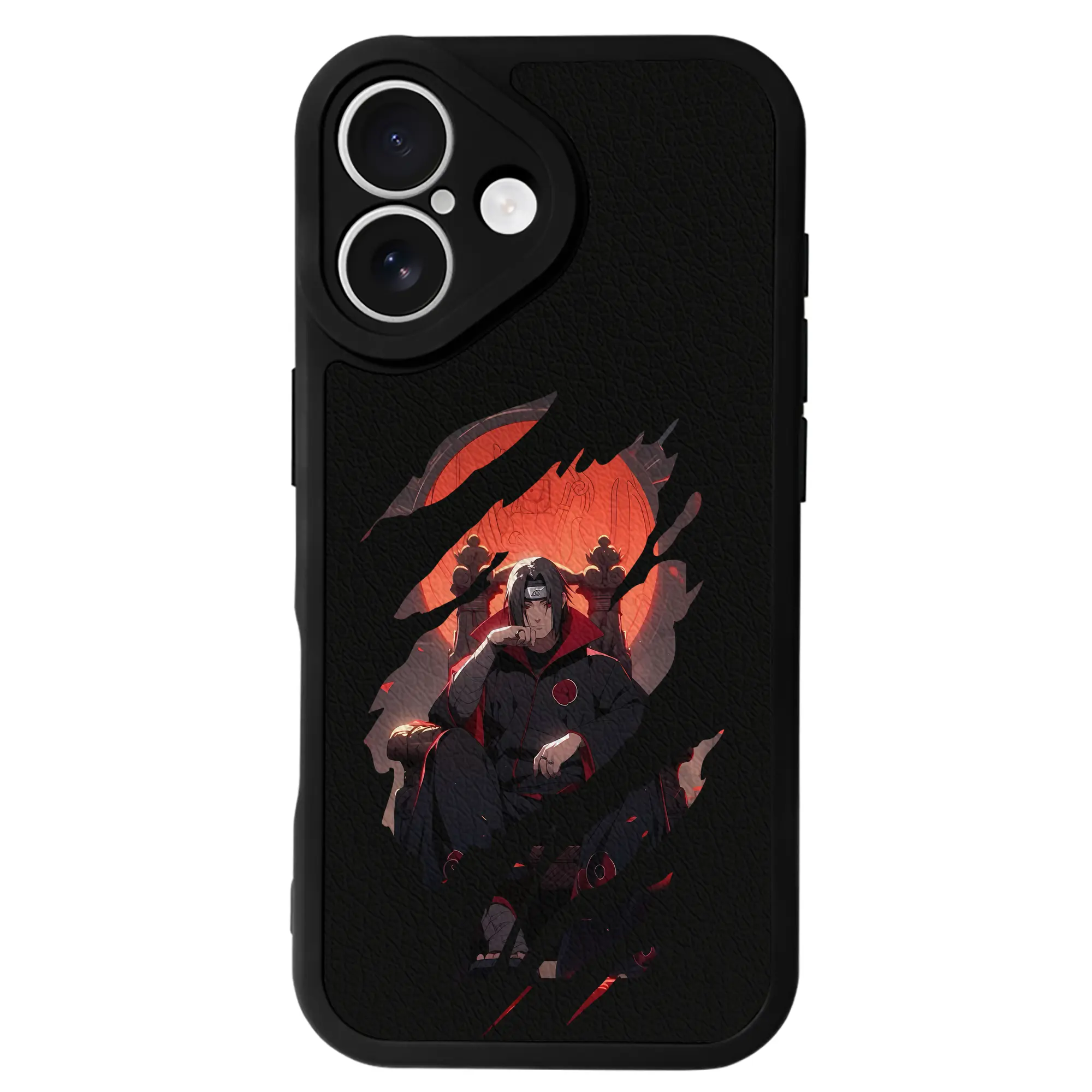 ナルト グッズ うちは イタチ - IPhone 16シリーズ対応 ・ シリコンスマホケース ・ レザー調 ・ 高精度フィット ・ 耐衝撃 ・ ワイヤレス充電対応 ・ 精密カット